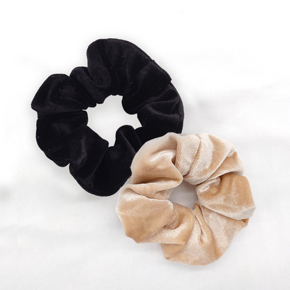 Scrunchie met rits - zwart