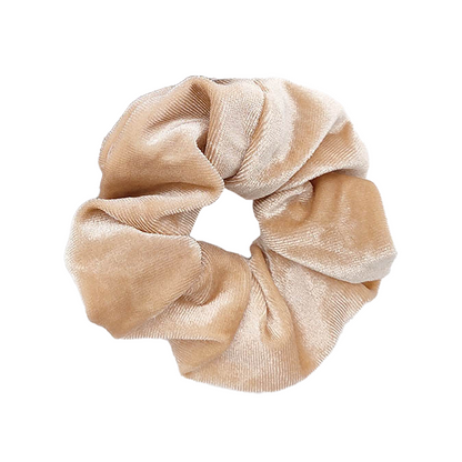 Scrunchie met rits - beige