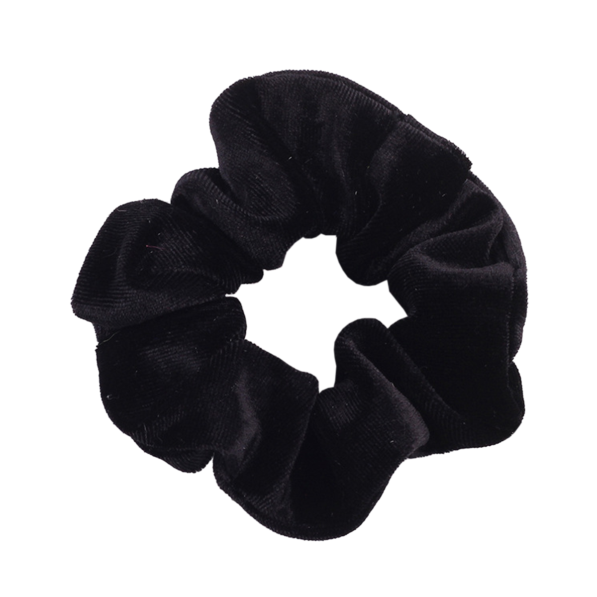 Scrunchie met rits - zwart